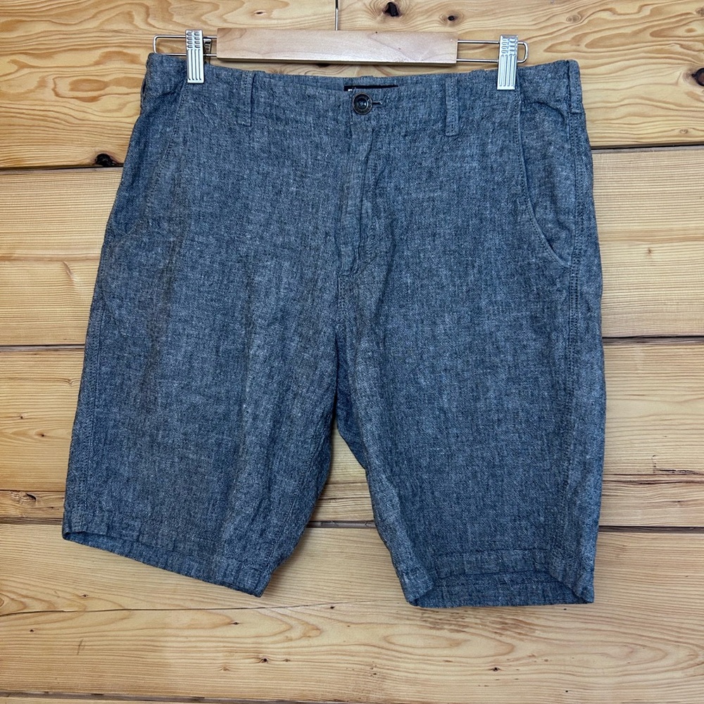 Linen Shorts Grey Men’s Size 33 Golf Country Club Sport Athlete Pockets Texture